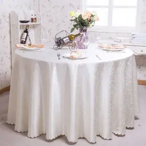 Elegant wedding or banquet used rosette table cloth wholesale