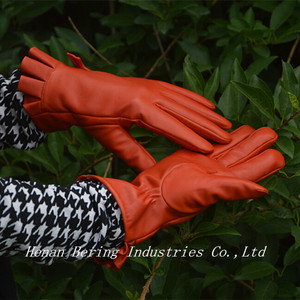 ¡ Nuevo! Moda para mujer de Pelo de Piel de Oveja de Cuero Guantes De Napa con Bowknot - Product Image 2