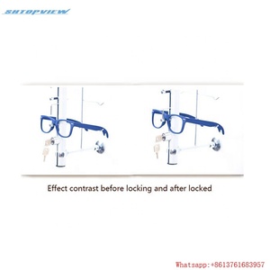 LOC-C-9PC Giá Treo Tường Bằng Kim Loại, Có Thể Khóa Kệ Khung Kính Quang Học - Product Image 2