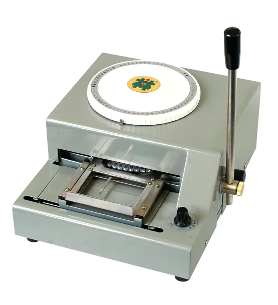 Máquina de gravação manual do cartão do pvc