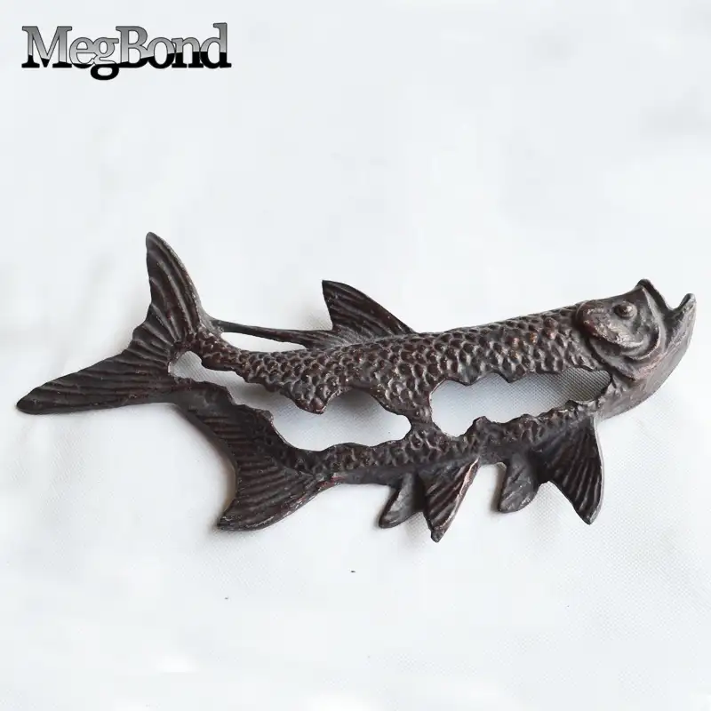 Wall Wall Decor Cast Iron Metal Fish 3D Wall Art For Home Decor