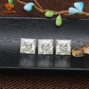 Color <span class=keywords><strong>IJ</strong></span> 4*4mm princesa corte moissanite Suelto - Product Image 2