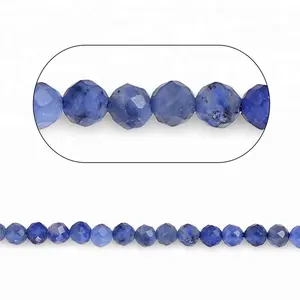 Produção de joias por atacado de pedras de veias azuis naturais, produção de joias de pedras preciosas soltas para colar, pulseira
