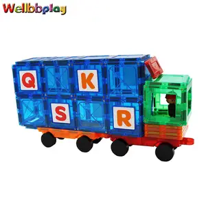 115 Pcs Magnetische Tegels Set Omvat Cars Stem 3D Magneten Bouwstenen Voorschoolse Educatief Speelgoed Voor Kinderen Kids