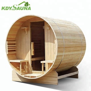 Canadian red cedar wooden room outdoor cabin barrel sauna