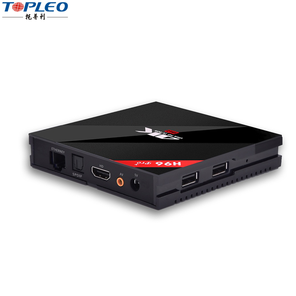 Mejor calidad desi H96 pro kodi Android 7.1.1 OS tv box de 3 gb de ram DDR3 ROM 16 GB EMMC Flash (8-32 GB opcional)