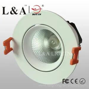 7 w 白色/银色 COB led 筒灯 230 v 可调光 3 年保修