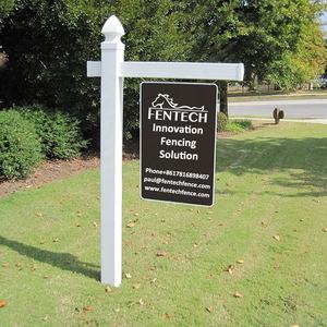 Nessun segno decorativo decorativo a buon mercato bianco Pvc vinile plastica immobiliare <span class=keywords><strong>Post</strong></span> - Product Image 2