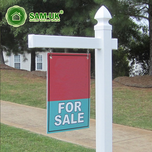 <strong>Environment</strong> <strong>Friendly</strong>, Light And Durable SAM-UK Hot Sale High Quality No Digging White Pvc Vinyl Plastic Real Estate <strong>Sign</strong> Post