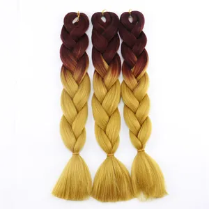 Espressione a 48 pollici dei capelli dell'attacco colorata ombre dei capelli dell'intrecciatura jumbo della treccia della scatola sintetica eccellente x di 100g per le donne di colore - Product Image 1