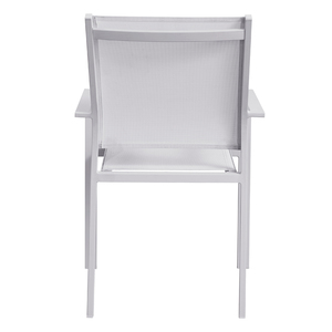 Moderno Blanco 5 piezas Patio Café Comedor Muebles Jardín al aire libre Porche <span class=keywords><strong>Mesa</strong></span> de aluminio <span class=keywords><strong>y</strong></span> <span class=keywords><strong>sillas</strong></span> de <span class=keywords><strong>4</strong></span> plazas Set - Product Image 5