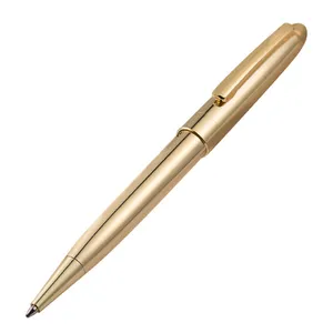 2021 Luxury Engraved Line Gold twist ball pen metal logo pens