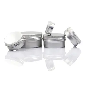 empty 30ml 50ml 100ml aluminum jar 150g 200g 250ml metal candy coffee bean storage container