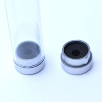 Boîte à stylos publicitaire en acrylique transparent, tubes ronds, emballage promotionnel, étui à stylos pas cher pour cadeaux d'entreprise