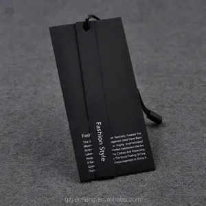 garment printing hangtags name plastic transparent PVC business black cards clothing hang tag jeans price tags