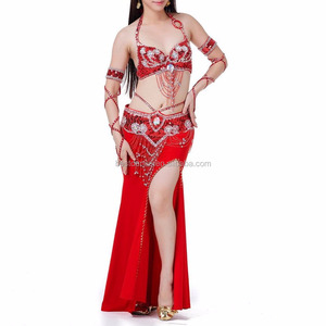 Costumes de <span class=keywords><strong>danse</strong></span> <span class=keywords><strong>orientale</strong></span>, ensemble soutien-gorge et jupe à perles, <span class=keywords><strong>costume</strong></span> de <span class=keywords><strong>danse</strong></span> indienne - Product Image 6