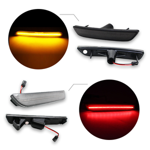 Kit de feux latéraux LED pour Ford Mustang, 2010 2011 2012 2013, 2014, 1 pièce, éclairage <span class=keywords><strong>rouge</strong></span>, ambre SMD, et arrière, - Product Image 1
