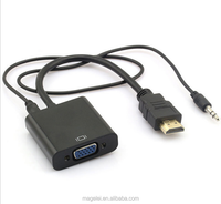 HDMI vers VGA avec Câble audio vidéo Convertisseur Numérique Analogique HD 1080P Pour PC Ordinateur Portable Tablette HDMI Mâle Vers VGA Femelle Adaptateur