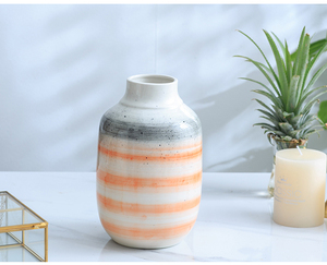 <strong>Personalised</strong> Bee Belly Design Modern Elegant Stripe Black and White Round Tabletop Ceramic <strong>Vase</strong> - Product Image 5