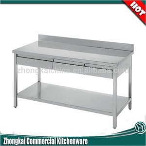 <span class=keywords><strong>la</strong></span> parte superior grade2 capas de acero inoxidable <span class=keywords><strong>restaurante</strong></span> mesa de trabajo con cajones - Product Image 1
