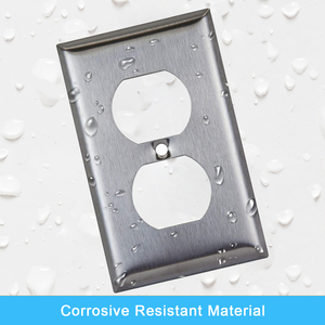 Shanghai Linsky 1-Gang Duplex Receptacle Stainless Steel <strong>Wall</strong> <strong>Plate</strong> for Indoor Use Single Pole US (7721) - Product Image 4