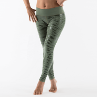 Leggings de danse flexibles Safe Grip vert Vêtements de danse collants