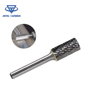 Dụng cụ đánh bóng, tạo hình, loại bỏ gờ bằng cacbua vonfram nguyên khối, hình trụ, hai cạnh cắt, dạng xoay - Product Image 3