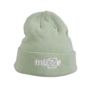定制刺绣希瑟手工制作的绿色 slouch 儿童儿童童帽帽子