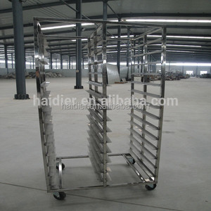 Carrello da <span class=keywords><strong>Cucina</strong></span> in Acciaio Inox per Ristoranti, Hotel, Panetterie, <span class=keywords><strong>Dimensioni</strong></span> Personalizzabili, Carrello per Teglie da Forno 400*600mm - Product Image 3