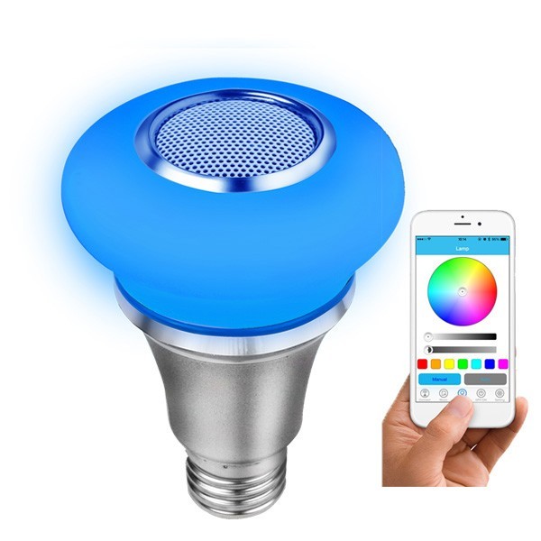 RGB Aluminum White AC Modern E27 Lighting Bulb Music Light Bulb