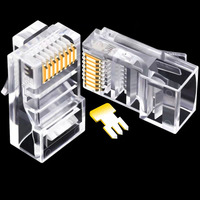 Connecteur UTP /FTP en cristal, tête de caméra ip, cat5, cat5e, cat6, ez, rj45, prix d'usine