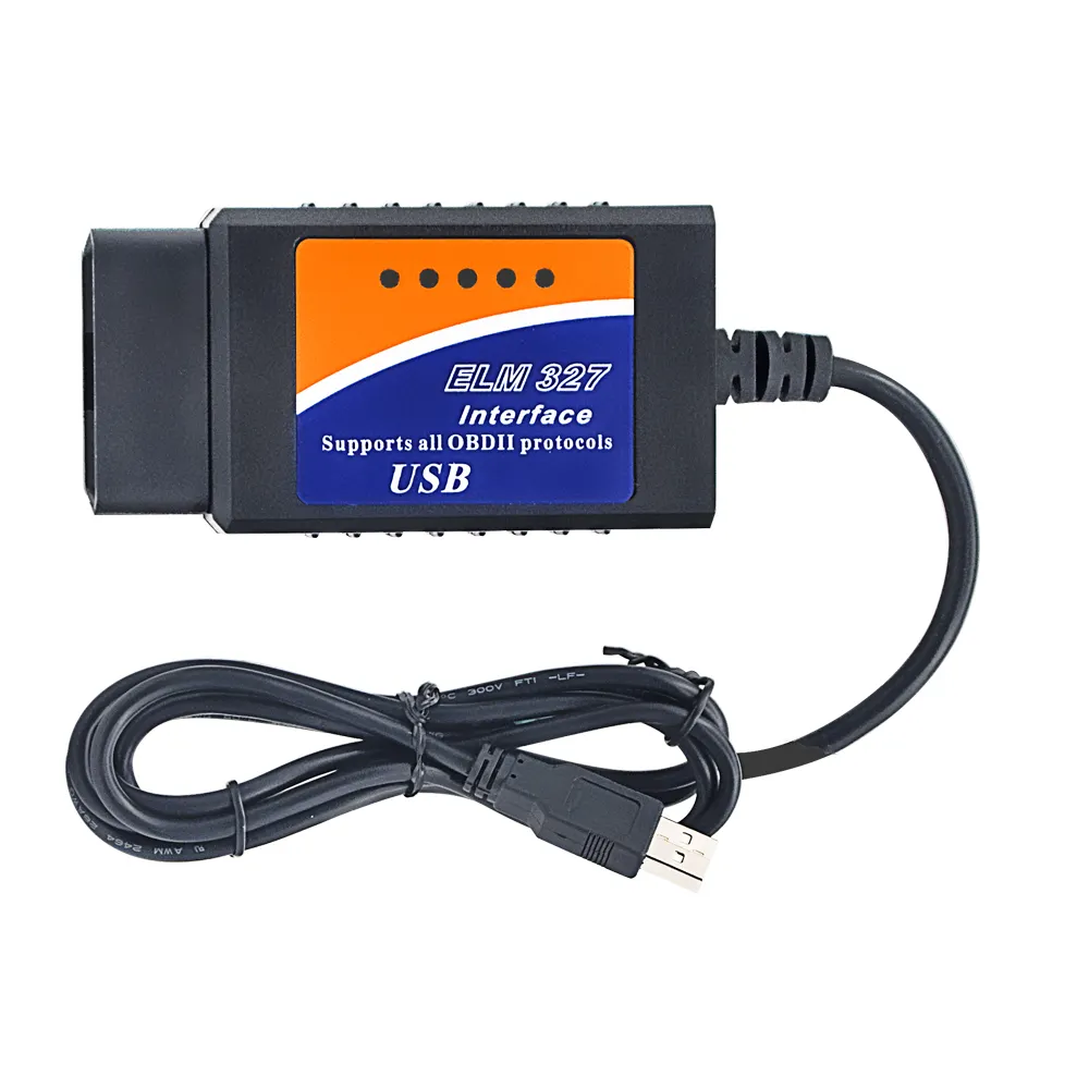 KINGBOLEN ELM327 USB V1.5 자동차 진단 USB 케이블 인터페이스 지원 모든 OBD2 프로토콜 Windows ELM 327 USB OBD 스캐너