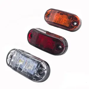 Lampu Penanda Sisi Kendaraan 12V 24V 2.6 Inci Lampu Penanda Sisi LED Mobil Truk Trailer Lampu Pembersihan