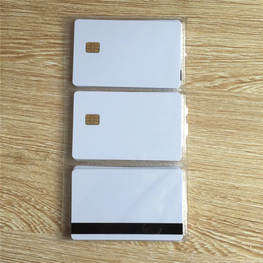 Bianco di Contattare Carta In Bianco del PVC Banda Magnetica Smart IC Card