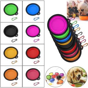 Tigela de água portátil para cachorros, tigela de água dobrável de silicone para alimentar cães - Product Image 3