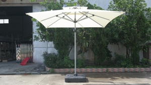 2024 paraguas de <span class=keywords><strong>patio</strong></span> al aire libre de aluminio barato de alta calidad más popular con base de piedra de mármol de poliéster impermeable para uso en hoteles - Product Image 4