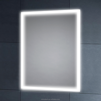 Kabinet Kamar Mandi LED Aluminium Modern dengan Cermin Mandi Persegi Panjang Berlampu dan Sensor Gerak Berperingkat IP44