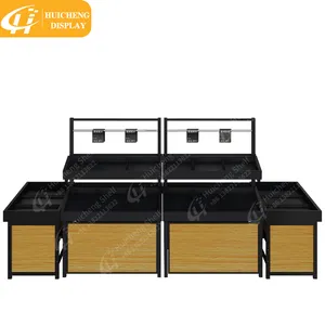 Aangepaste Hot Koop Supermarkt Houten Groente En Fruit Display Plank Chinese Hout Display Stands