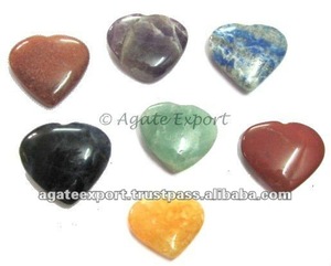 Natural Healing Chakra Reiki Stones <b>Set</b> Semi-Precious <b>Crystal</b> and Agate Gemstones for Feng Shui Love Style Perfect Souvenir - Product Image 2