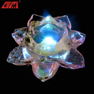 Ev dekor dekorasyon kristal lotus mum çay lamba tutucu