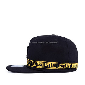 Mũ Hip Hop thêu logo tùy chỉnh OEM, chất lượng cao, kiểu dáng cổ điển 5 tấm, mũ snapback trơn - Product Image 2