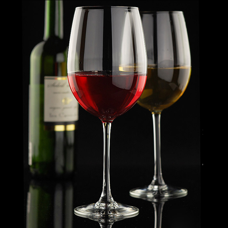 Haonai 750ml giant glass jumbo wine glass hold 1 bottle of wine, machine made crystal wine glass