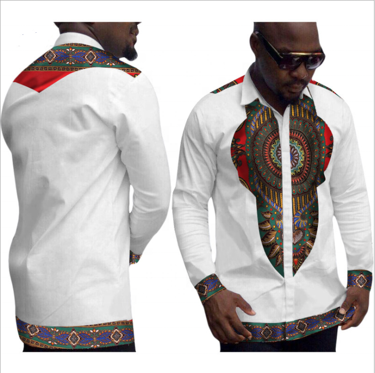 Kobay Hommes Automne Hiver Dashiki Tribal Africain /À Manches Longues Chemisier