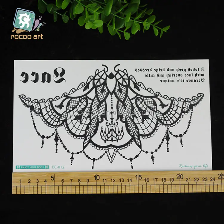 BC-012/Plus Récent 2016 Mode Sexy Bijoux Tatouage Faux Nue Transfert Femmes tatouage Temporaire sur le dorsum