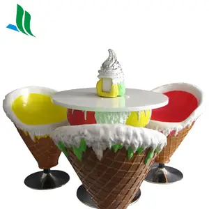 Sợi Thủy Tinh Ice Cream Bảng Và Ghế Trang Trí Sợi Thủy Tinh Tượng