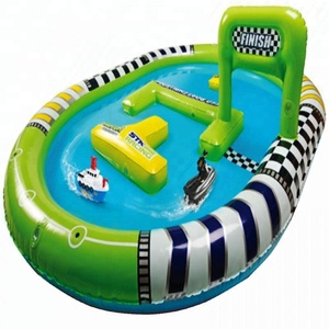 DWI Dowellin 5018 giocattolo di interazione genitore-figlio barca telecomandata da corsa ad alta velocità barca elettrica RC con piscina da gioco - Product Image 3