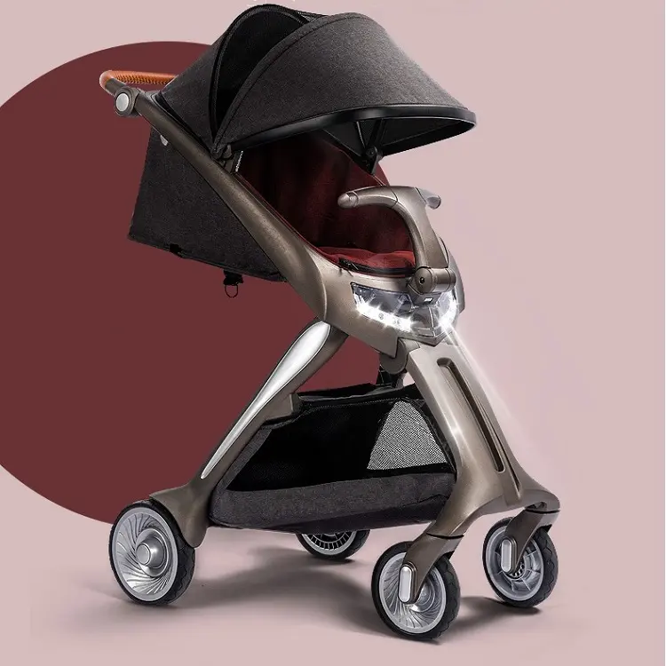 EU Standard Baby Stroller With Plastic Frame Infant Pram Stroller High View Infant Push Chair Baby Carrier Newborn Stroller Baby