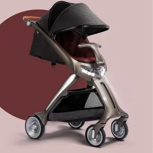 Cochecito de bebé estándar de la UE con marco de plástico, cochecito de bebé, silla de paseo infantil de Vista alta, portabebés, cochecito de recién nacido