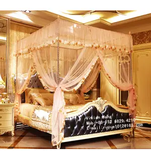 吊床家庭制作带不锈钢支架的双人床的公主蚊帐