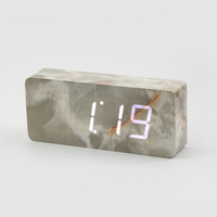 Zogifts créatif électronique intelligent carré LED Cube numérique contrôle du son réveil bois matériel calendriers pour bureau usage domestique